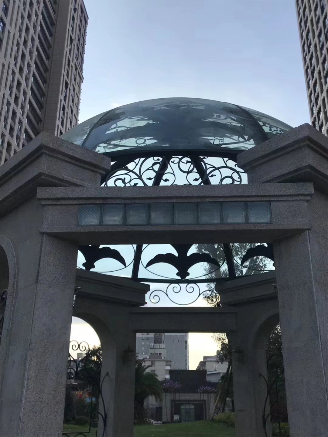 Iron pergola cover